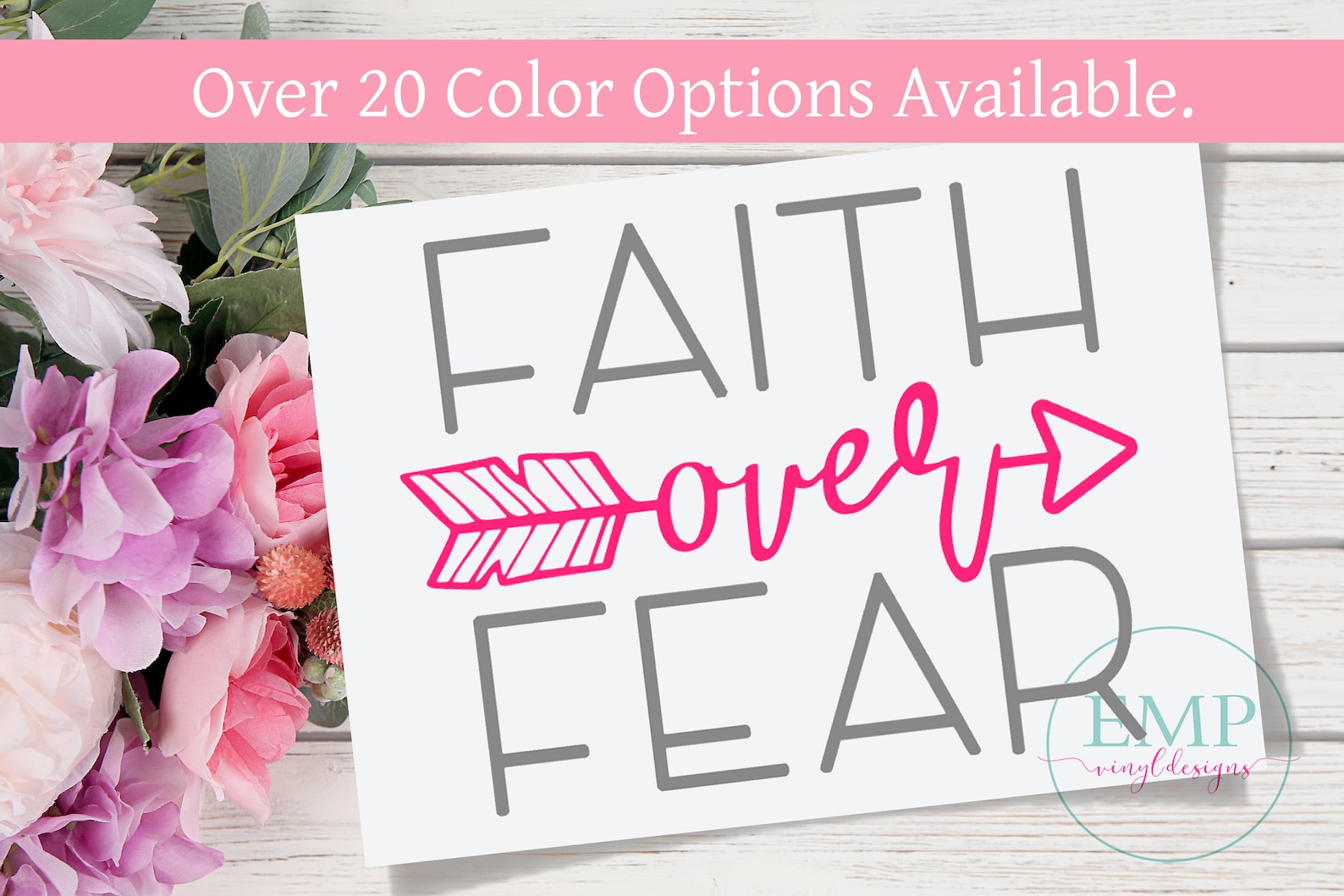 Faith Over Fear Decal Faith Decal Faith Over Fear Sticker Etsy