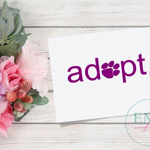 Adopt Decal - Adopt Sticker - Dog Lover Decal - Car Window Decal - Paw Print Decal - Dog decal for car