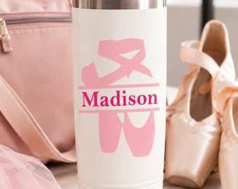 Personalized Ballet Shoes Decal, Custom Name Ballet Sticker, Ballerina Decal, Dance Bag Decal, Ballet Gift for Dancer