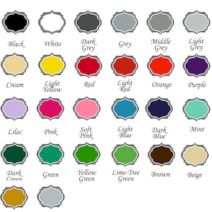 Puede incluir: Una carta de colores que presenta una variedad de tonos, incluyendo negro, blanco y varias tonalidades de gris, rojo y amarillo. La carta tambi&eacute;n muestra colores como p&uacute;rpura, rosa, azul, verde, marr&oacute;n y beige, con opciones met&aacute;licas doradas y plateadas. Cada color se presenta dentro de un marco decorativo.