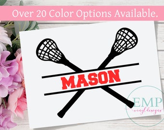 Lacrosse Decal - Lacrosse Monogram Decal -  Lacrosse Gift - Lacrosse Mom -  Lacrosse Sticker -  lacrosse car decal - LAX laptop decal -