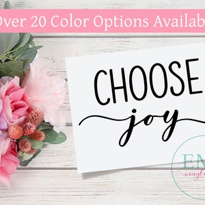 Choose Joy Sticker – Inspirational Vinyl Decal for Laptops, Tumblers, Water Bottles, Mirrors & More