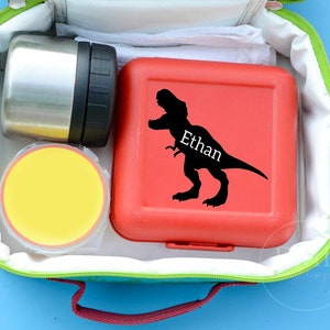 Dinosaur vinyl decal, Dinosaur Decal, Vinyl cup decals, tumbler sticker, custom name decal, Lunchbox Decal, Kids Decal, T-Rex Decal
