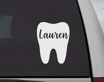 Tooth Decal - Dental Hygienist decal - Dental assistant decal - Laptop stickers - Vinyl decal - car decal - laptop decal - tumbler
