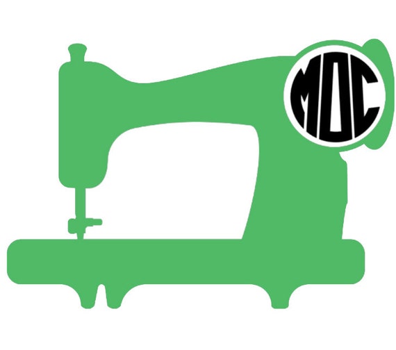 Sewing Monogram Decal Sewing Machine Vinyl Decal Etsy