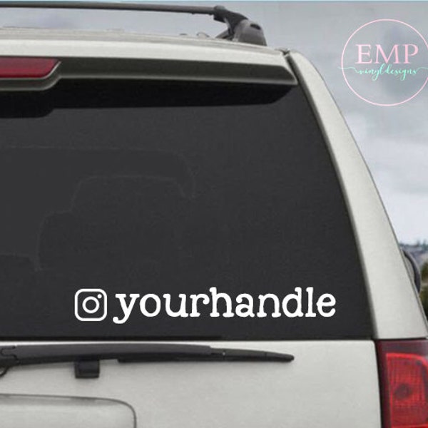 Instagram Handle Car Decal - Car Sticker - IG Sticker - Window Decal - Window Sticker - Window Vinyl - Blogger Decal - IG Handle