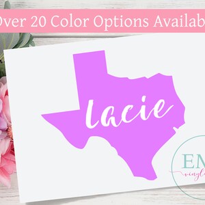 Texas Monogram Decal - Any State Monogram Car Decal - Monogram State Decal - Monogram Decal - Car Decal - Home State Decal - State Decal