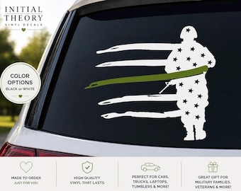 Army Soldier Decal, Army Flag Decal, Military Car Decal, US Soldier Decal, Military Family Gift