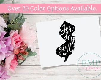 Jersey Girl Decal - Jersey Decal - Jersey Girl Laptop Decal - Jersey Girl Car Decal - New Jersey Decal