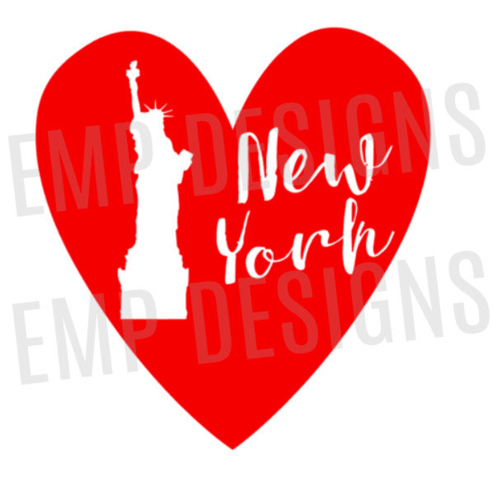 New York Decal I Love New York Decal Statue of Liberty Etsy
