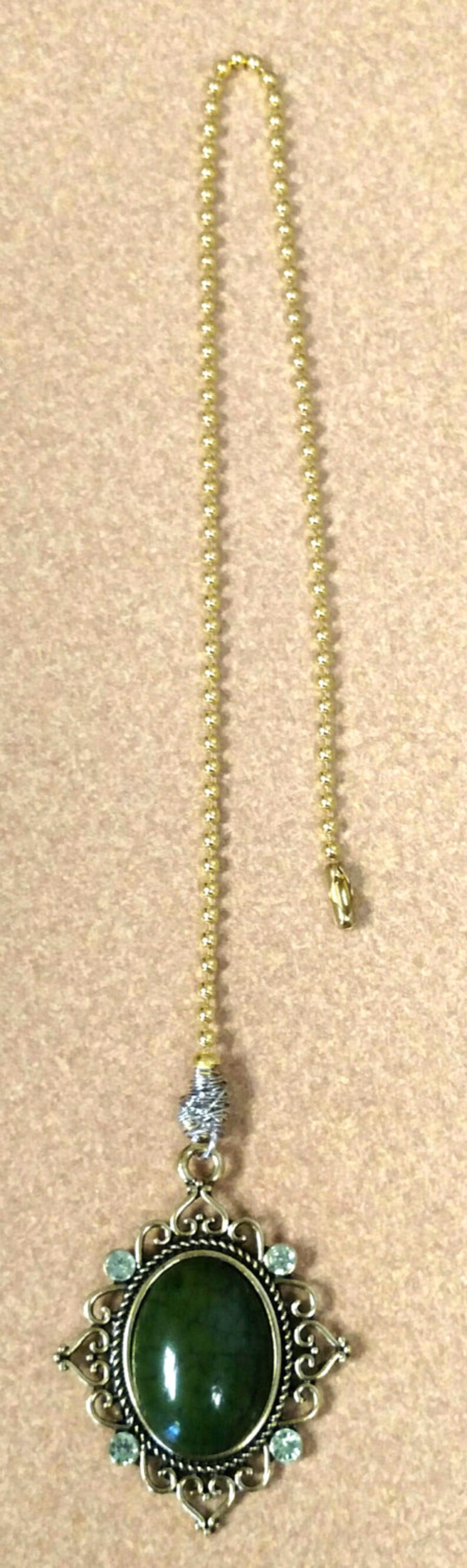 Jade Pull Chain Vintage Gold Chain Ceiling Fan Pull Chain Light Chain Home Decor