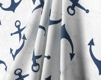 Sailor Curtains, Nautical Cyrtains, Anchors Premier Navy Slub Curtains, Window Treaments, Curtains, Living Room Curtains