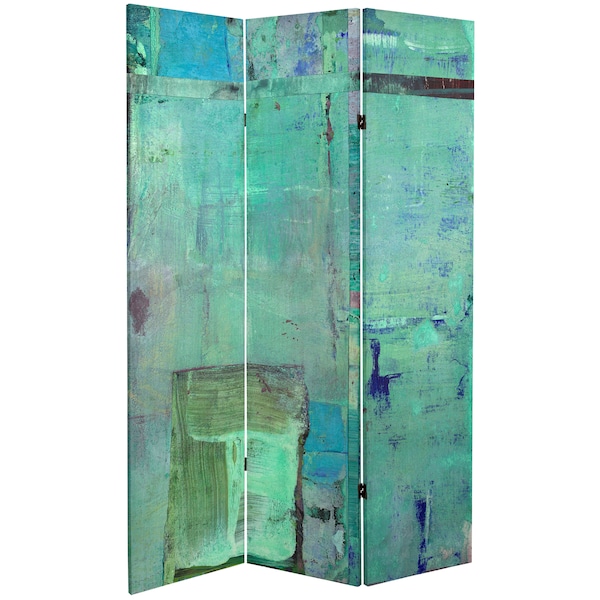 6 ft. Tall Double Sided Aurora Canvas Room Divider