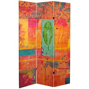 6 ft. Tall Double Sided Tangerine Dream Canvas Room Divider