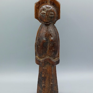 Antique Indian Carved Wooden Doll