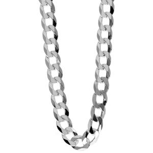 Made in Italy - 925 Sterling Silver 4 mm Thick Classic Men Unisex Curbs Chain Necklace - Ga-gmn1