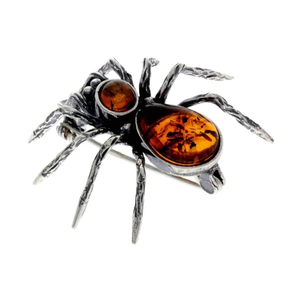 Lot De 5 Broches Épingle Araignée En Ambre Baltique - Style Art Déco Rétro - Occasion