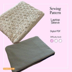 Laptop Sleeve Sewing Pattern PDF | Laptop Bag Sewing Pattern | Sewing Patterns Gifting | PDF Sewing Pattern Computer Bag
