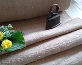 Heavy Grain sack fabric Plain Organic Natural Hemp Hungarian Handwoven Feed sack Flour sack Farmhouse Upholstery Fabric (GR081) By the meter