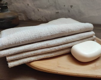 Linen washcloth, zero waste exfoliating cloth, no waste body scrub cloth