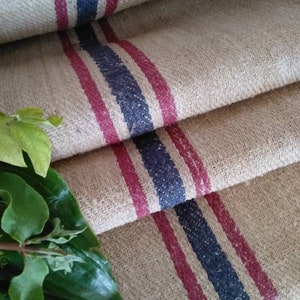 2.6y Heavy Hemp  grain sack Stair runner bolt, Upholstery Weight, Reception table decor, Farmhouse Heavy weight fabric by the meter (GR025)