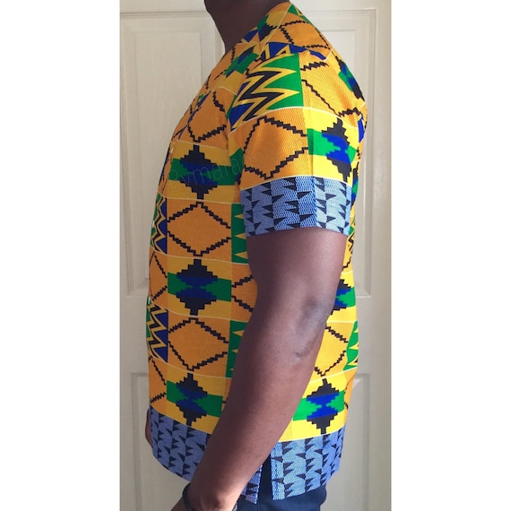 African men's shirt, short ,african sleeved. African fabric ,african short print. Medium size. 20785a African men's shirt, short ,african sleeved. African fabric ,african short print. Medium size. 20785a
