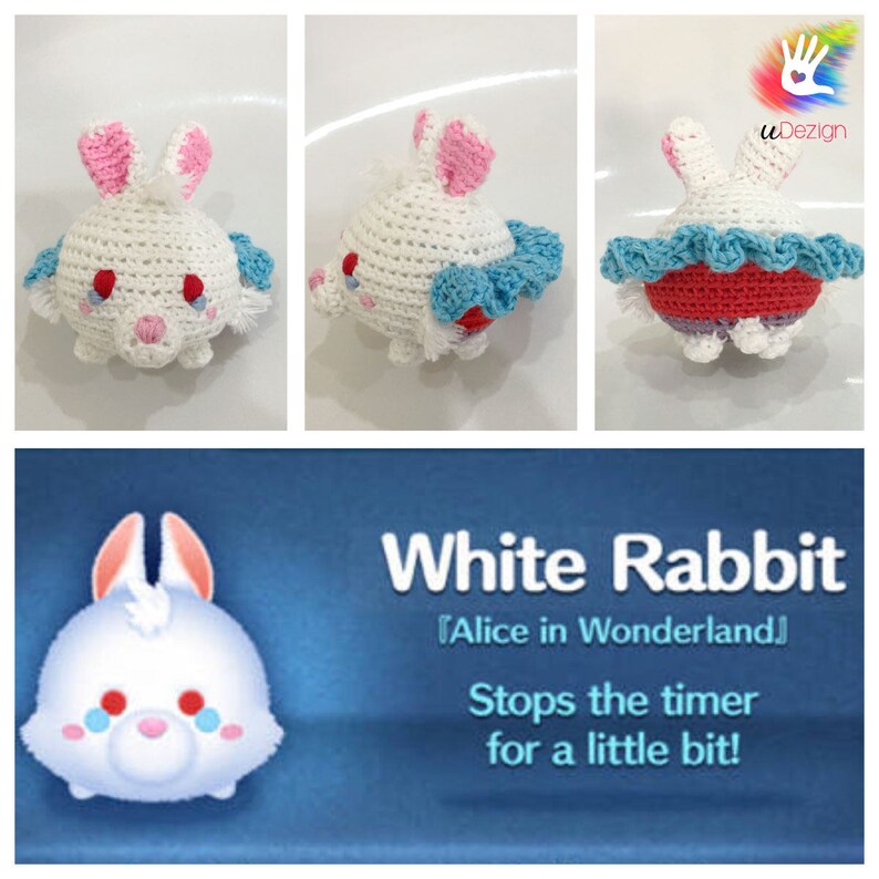 Tsum Tsum White Rabbit Pattern