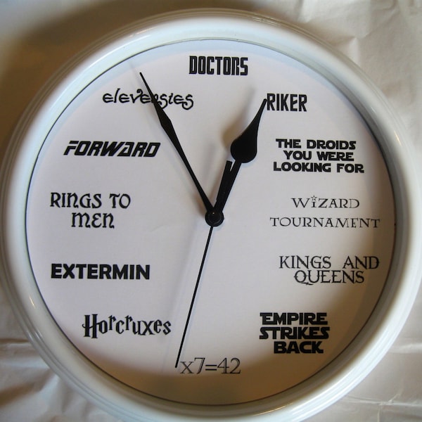 Geek Nerd Clock, 8.75 inches