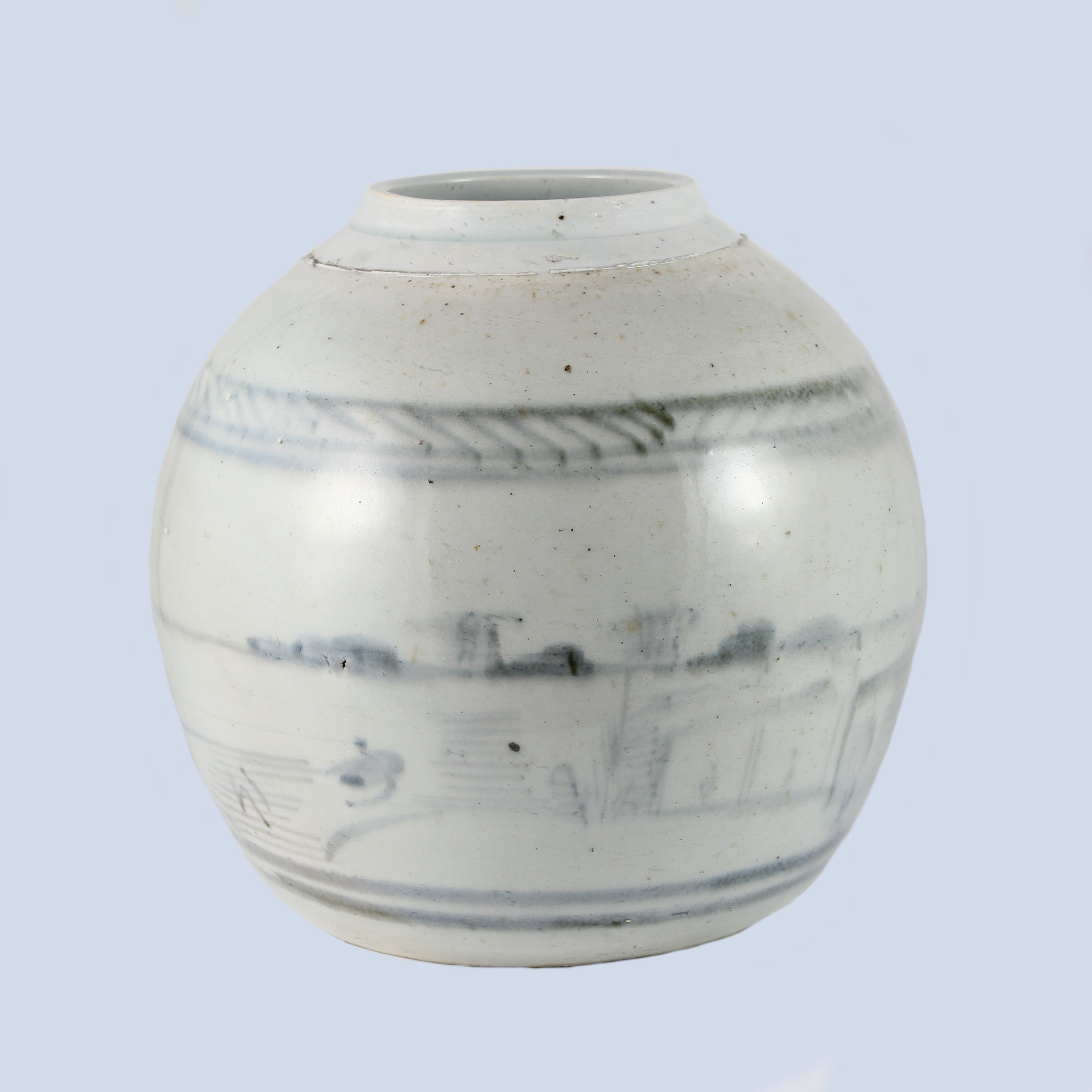 Korean Antique Ginger Jar 6.5 Soft Paste Porcelain Underglaze Etsy