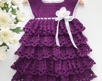 【ArimCloset】violet flower lovely collar baby dress 아림클로젯 | Violet Flower Baby Dress