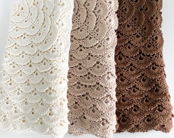 Crochet baby blanket, Newborn baby gift, Cotton Baby Swaddle, Unisex Baby Blanket, Fluffy Baby Blanket, Baby shower gift,