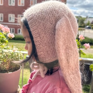 Breipatroon voor een alpaca konijnenmutsje (PDF) | Babymutsje, Engels en Deens