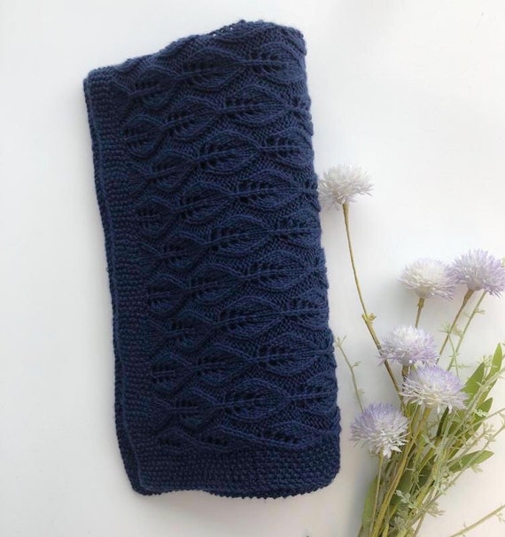 Manta de punto para bebé, lana merino suave de alta calidad