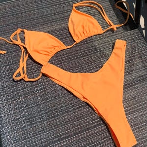 Sunset Orange - Brazilian Bikini Bottoms