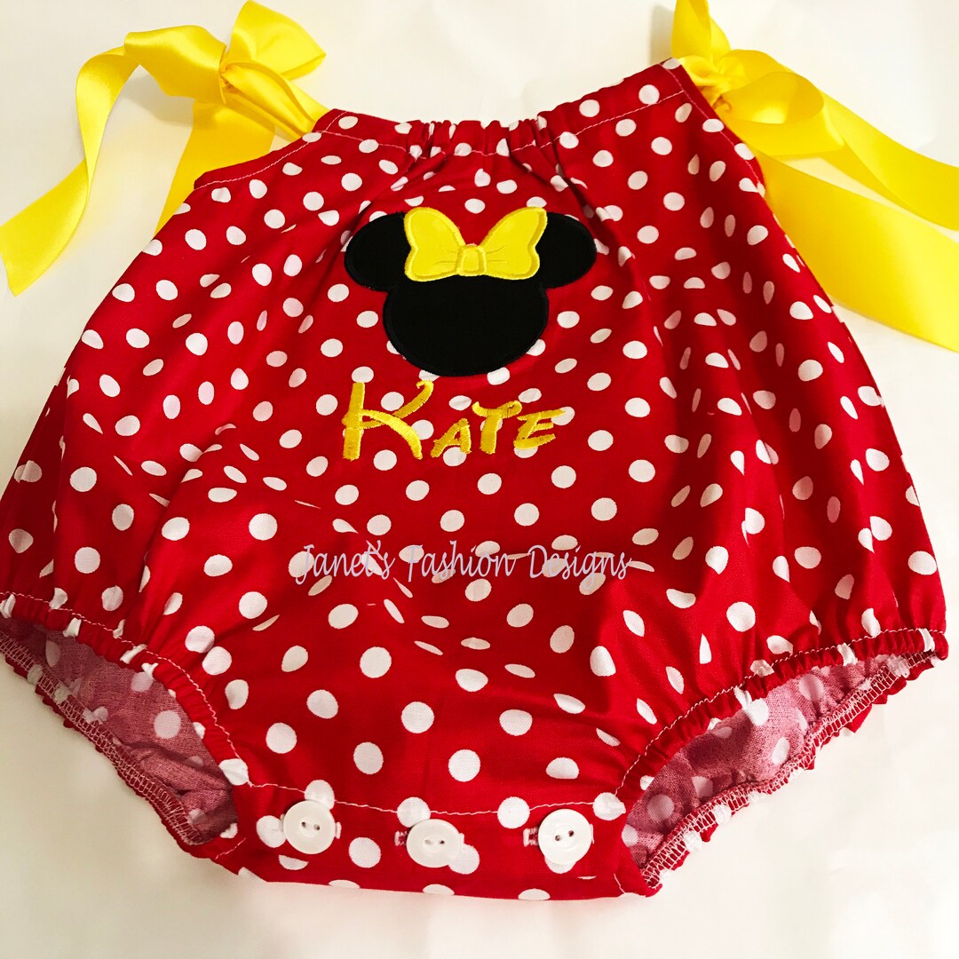 Minnie Romper Baby Romper Minnie Mousedisney's Minnie Etsy