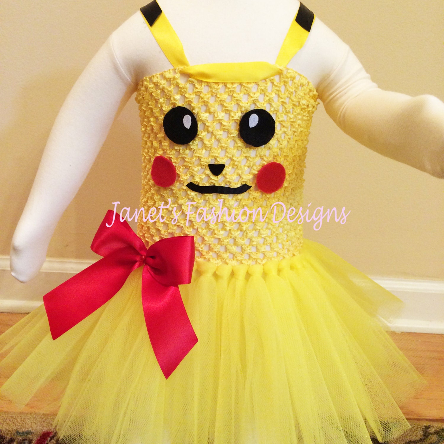 Pikachu Inspired Tutu Dress Pokemon Tutu Dress Photo Prop Etsy