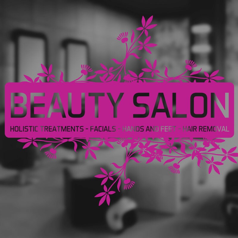 Custom Beauty Salon Decal Beauty Salon Window/wall Sign Shop | Etsy