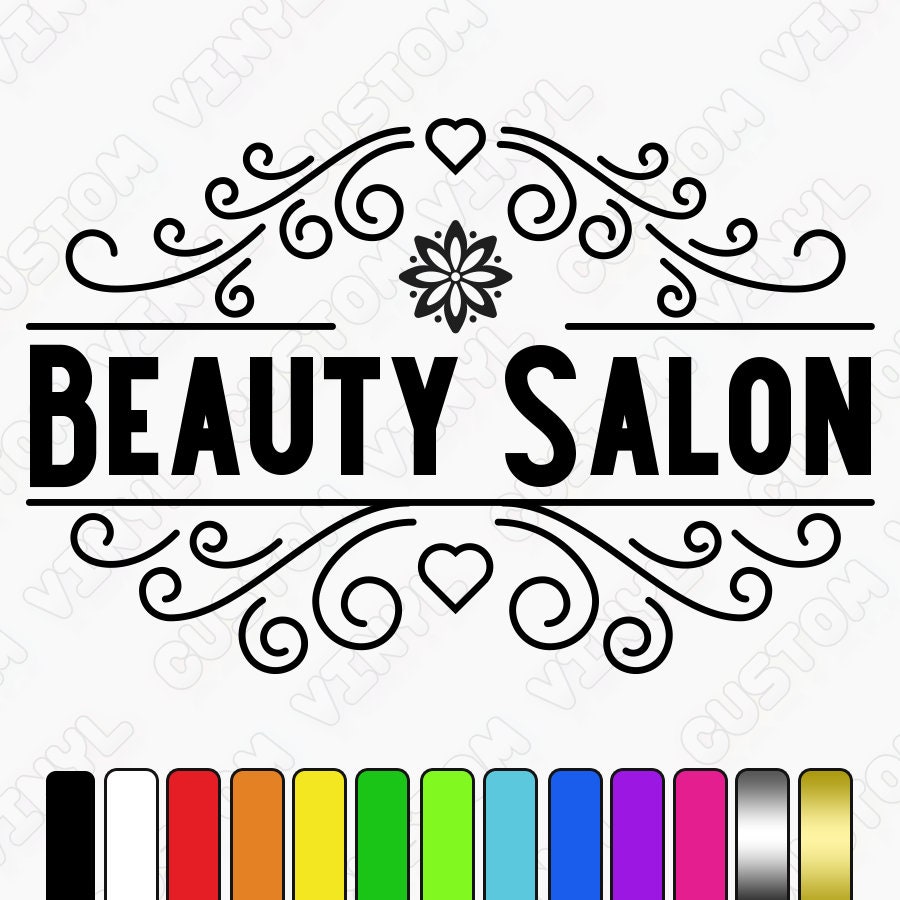 Beauty Salon Aufkleber Beauty Salon Schild Shop Wandtattoo Etsy