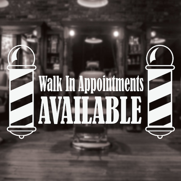 Barber Shop Sign, barber shop decal, barber shop door decal, barber shop window sticker