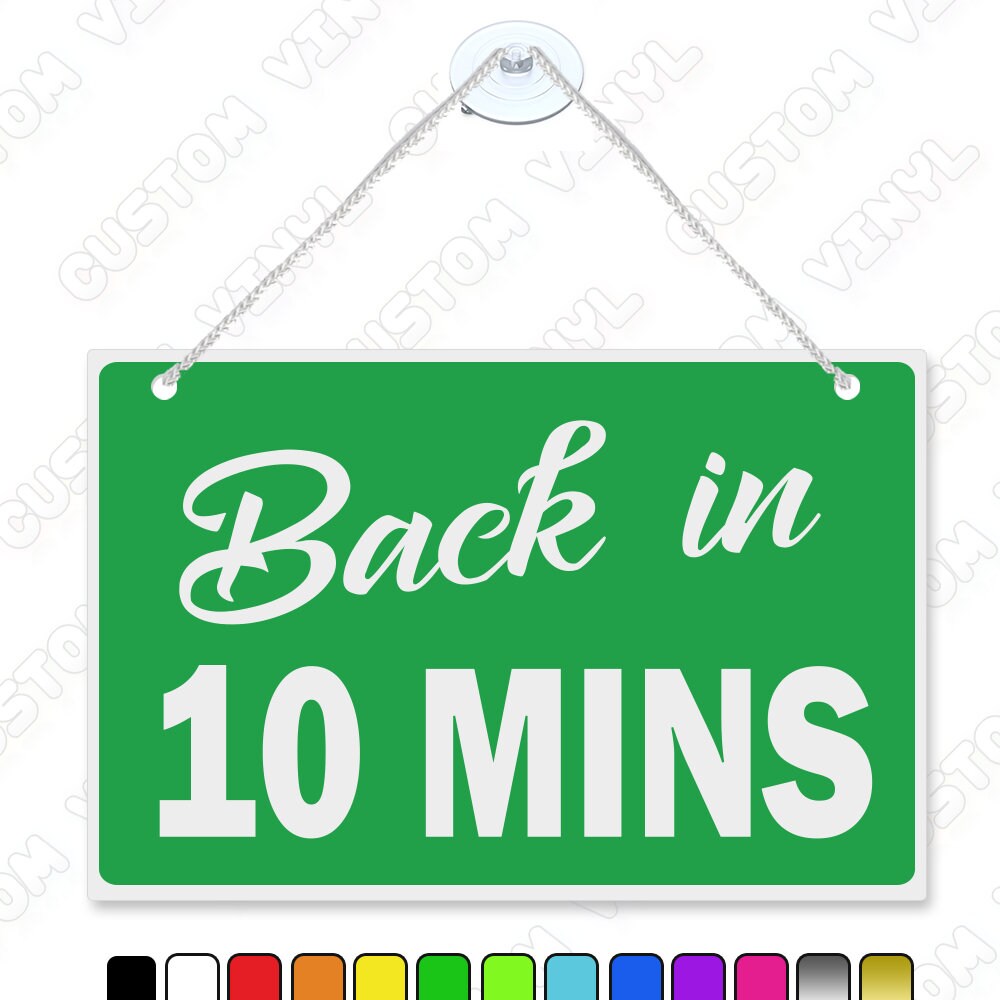 Back in 5 Minutes - Etsy Back in 5 Minutes - Etsy