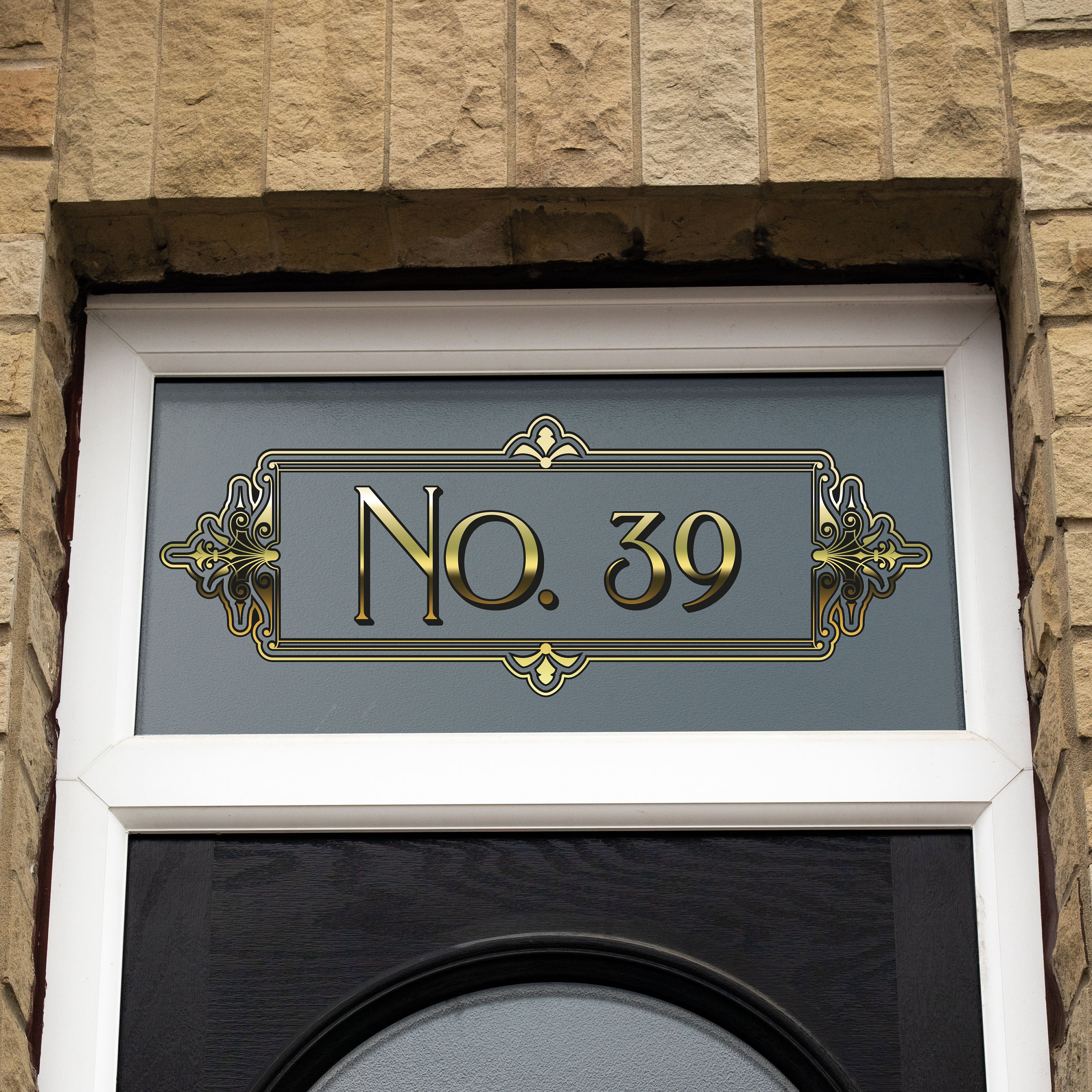 Window Number Signs Victorian Style Fanlight Window Number, Gold Leaf Effect - Etsy UK