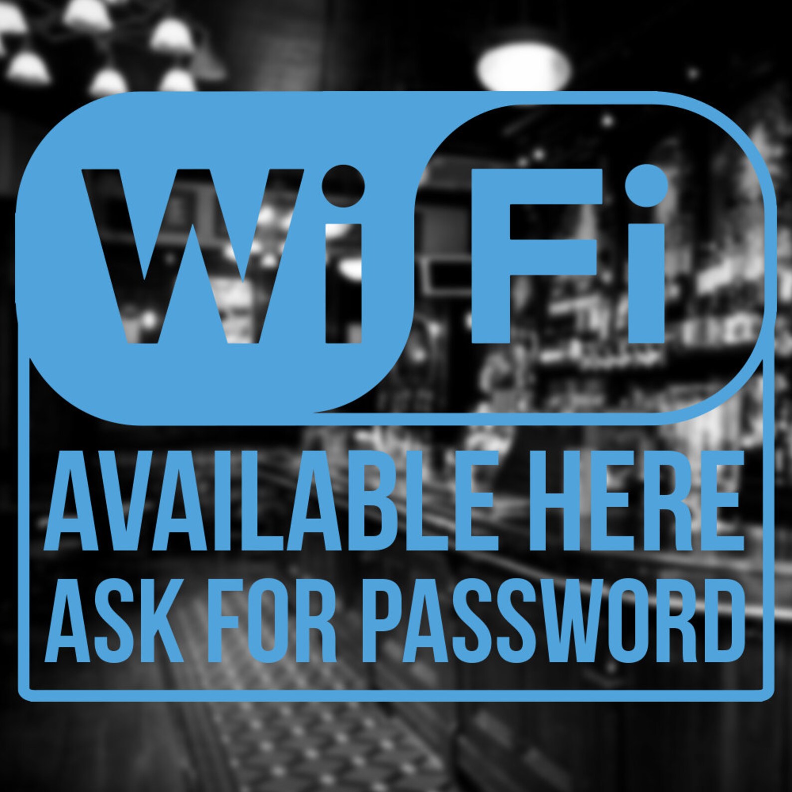 Internet Password Sticker Free Wifi Sticker Decal Ask Staff for Password Free Wifi - Etsy