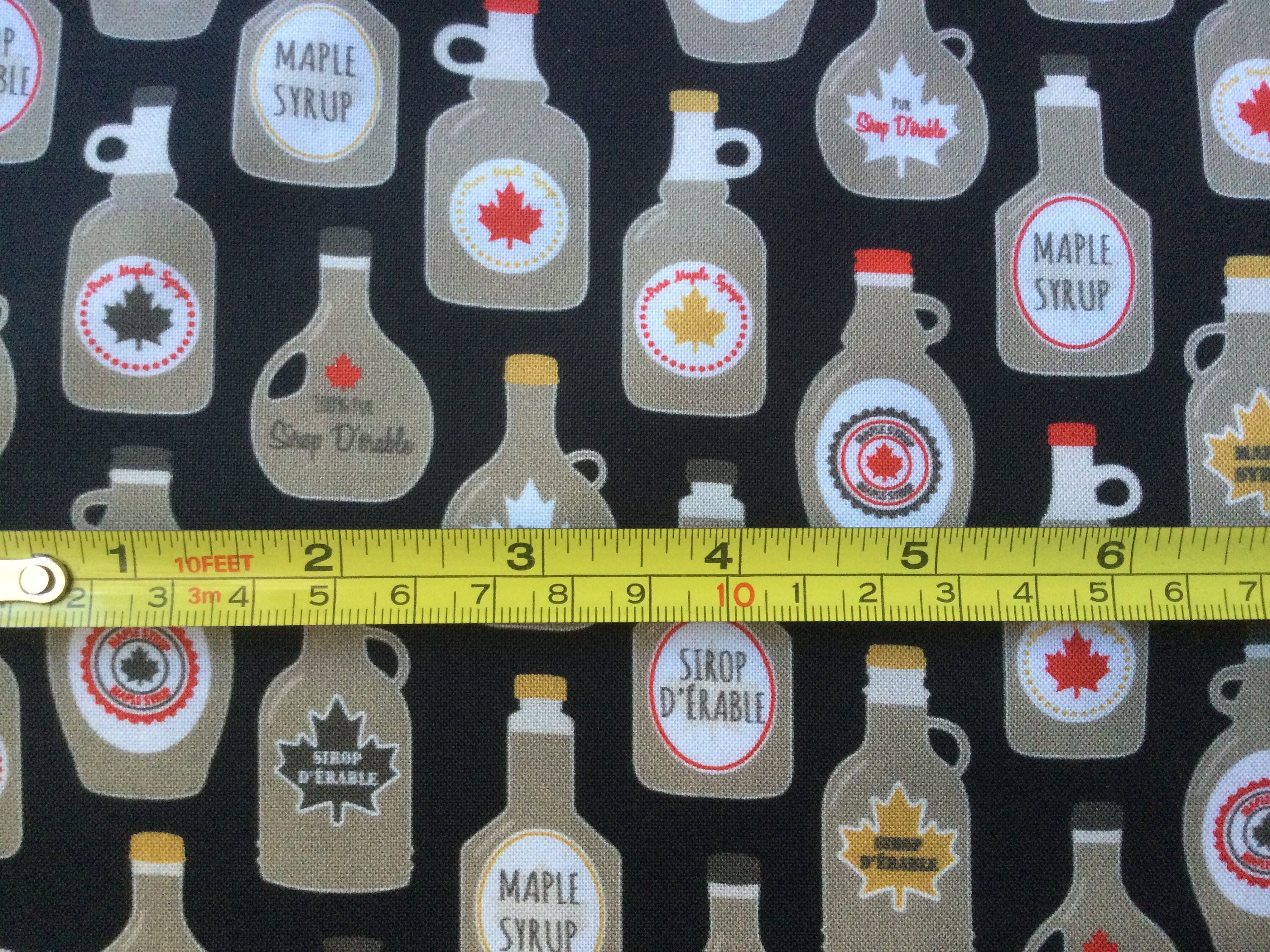 Purely Canadian Eh Maple Syrup jugs cotton Fabric by Andie Etsy