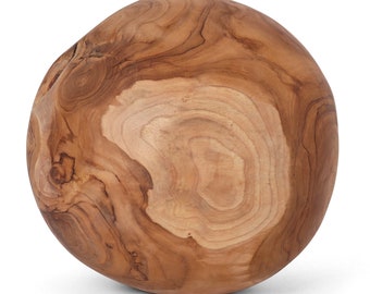 10" Natural Teak Ball - Orb Ball - Wooden Balls - Teak Root Decorative Orbs - Decorative Balls for Centerpiece Bowls