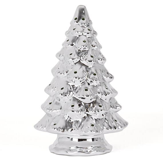 Blank Ceramic Christmas Tree Table Top Christmas Tree Lighted