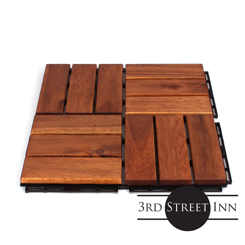 Deck Tiles Patio Pavers Acacia Wood Outdoor Flooring 50