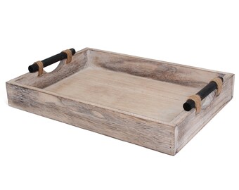 Bethany Serving Tray - Ottoman Tray/Decorative Tray - Coffee Table Tray/Wooden Tray - Breakfast in Bed Tray - Rustic Wood Tray