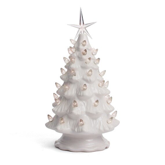 Best Choice Products Set of 3 Ceramic Christmas Trees, Pre-Lit Hand-Painted  Tabletop Holiday Decoration w/Warm White Decorative Bulbs