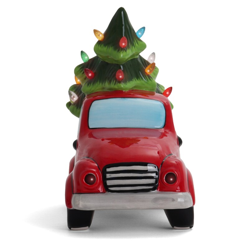 Ceramic Christmas Tree and Vintage Truck Tabletop Decor and Etsy