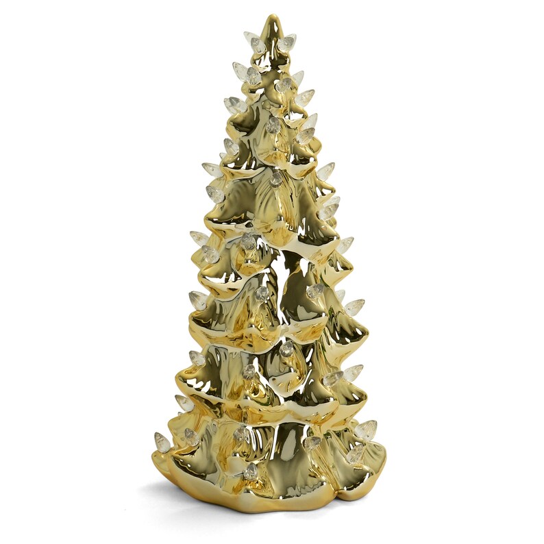 Ceramic Christmas Tree Tabletop Christmas Tree Lights Etsy